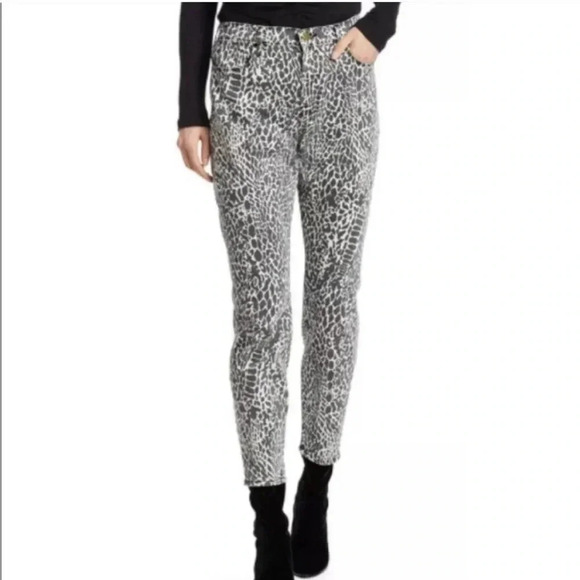Frame animal print le skinny high rise denim - Picture 1 of 11